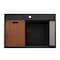Ruvati 33-inch epiRock Workstation Charcoal Black Topmount Kitchen Sink RVG1325CK - alternate 5